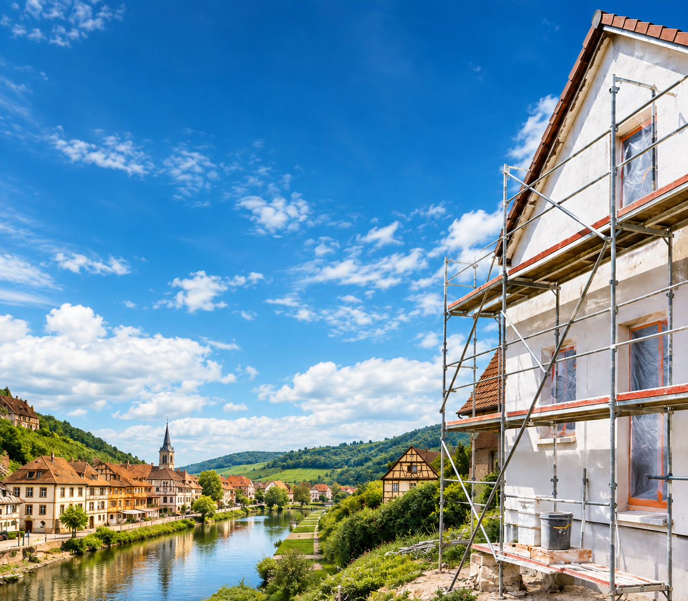 Prix d&rsquo;un ravalement de fa&ccedil;ade en Alsace en 2026 : combien co&ucirc;te le ravalement d&rsquo;une maison ? Obernai